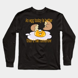 Egg-ceptional Today: Playful Design with a Fun Egg and Inspiring Quote Long Sleeve T-Shirt